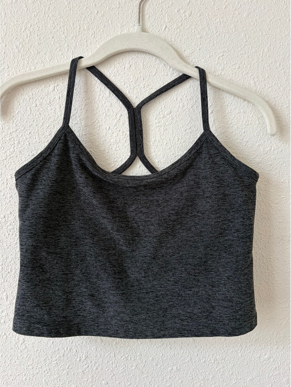 Beyond Yoga Spacedye Slim Racerback Cropped Tank Gray Size Medium Athleisure